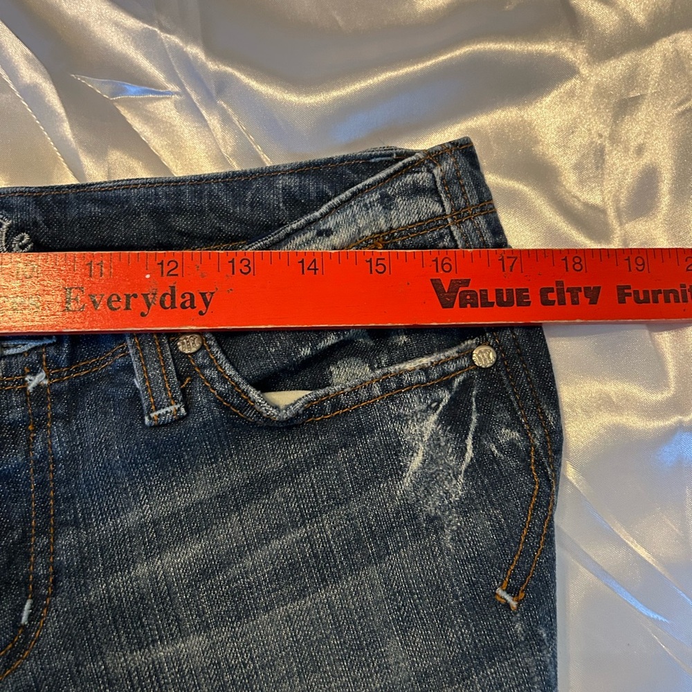 Miss Me Jeans Women Size 31 Medium Blue Wash Bootcut Danielle Low Rise Distress - Picture 9 of 12